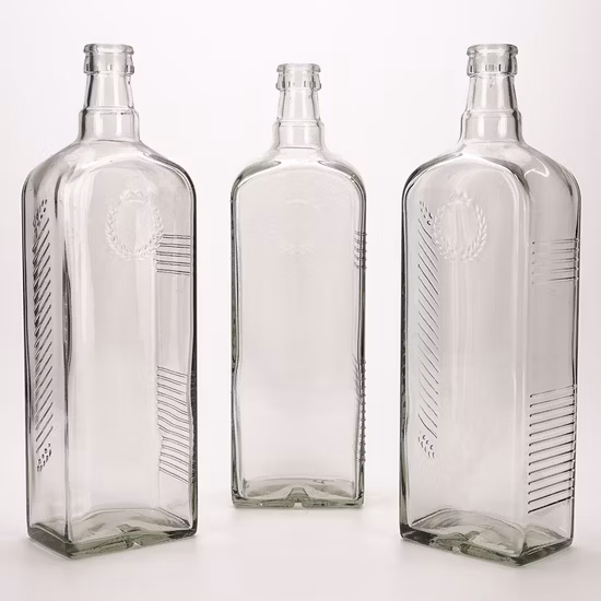 Vista 1000ml Vodka Gin Brandy Rum Glass Bottle with Guala Top