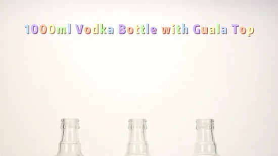 Vista 1000ml Vodka Gin Brandy Rum Glass Bottle with Guala Top